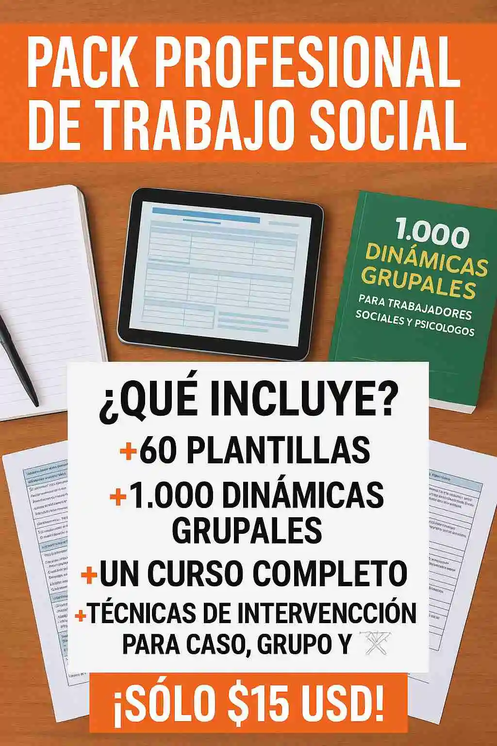 Pack profesional de trabajo social recursos y plantillas